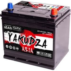 Автомобильный аккумулятор YAKUDZA ASIA 70D23L 65Ah