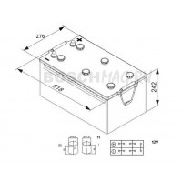 Аккумулятор BOSCH T3 081 0092T30810 220 Ач (A/h) прямая полярность - 720018115