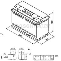 Аккумулятор VARTA Blue Dynamic G3 95 Ач (A/h) обратная полярность - 595402080