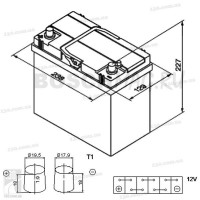 Аккумулятор BOSCH 4023 545158033 45 Ач (A/h) прямая полярность - 0092S40230(14)