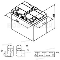 Аккумулятор VARTA Blue Dynamic D47 60 Ач (A/h) обратная полярность - 560410054