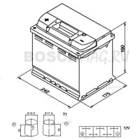 Аккумулятор BOSCH S5 006 0092S50060 63 Ач (A/h) прямая полярность - 563401061
