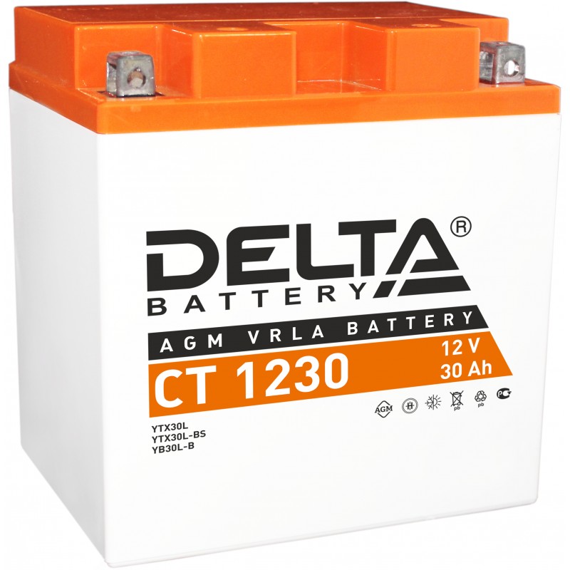 Мото аккумулятор DELTA CT 1230