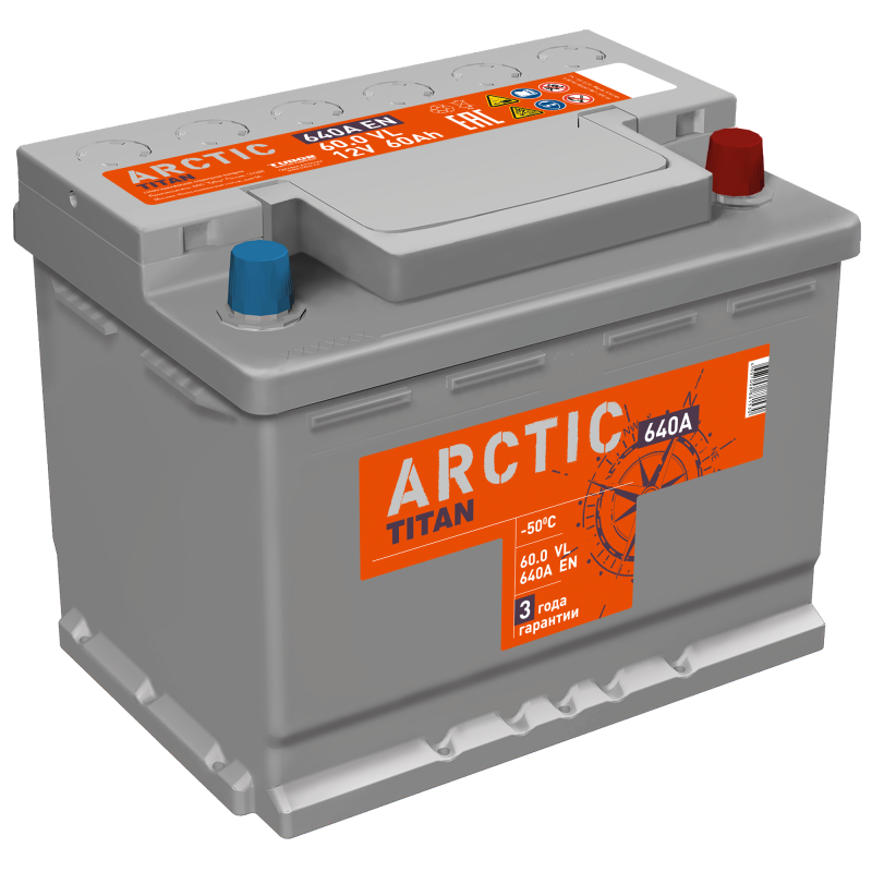 Автомобильный аккумулятор TITAN ARCTIC 6CT-60.0 VL