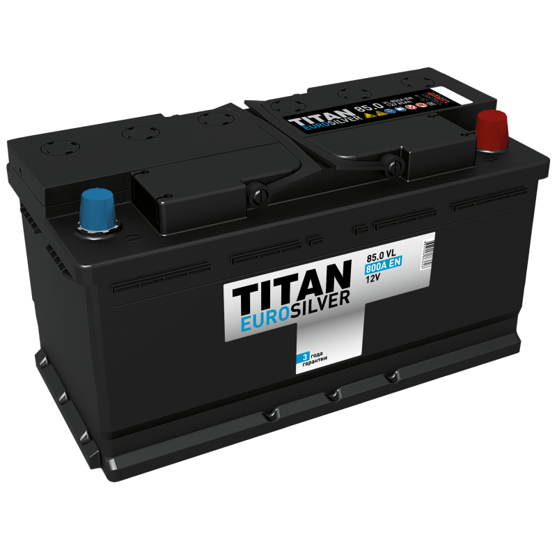 Автомобильный аккумулятор TITAN EUROSILVER 6CT-85.0 VL (низкая)