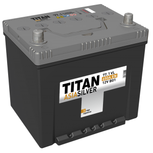 Автомобильный аккумулятор TITAN ASIASILVER 6CT-77.1 VL B01