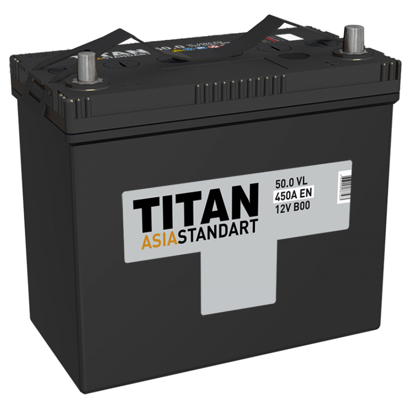 Автомобильный аккумулятор TITAN ASIA STANDART 6СТ-50.0 VL