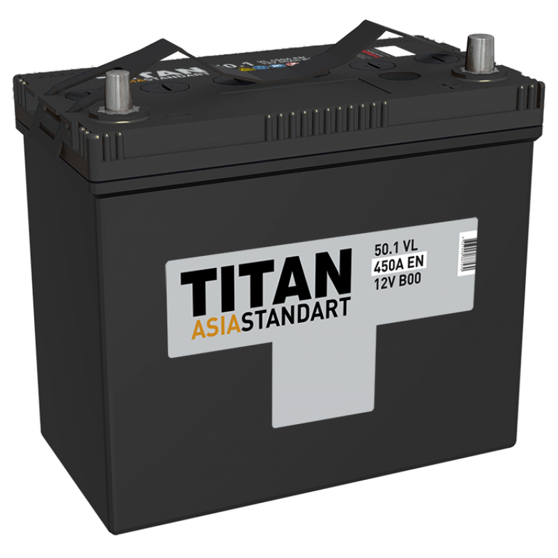 Автомобильный аккумулятор TITAN ASIA STANDART 6СТ-50.1 VL