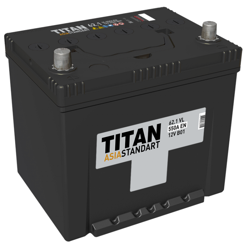 Автомобильный аккумулятор TITAN ASIA STANDART 6СТ-62.1 VL B01