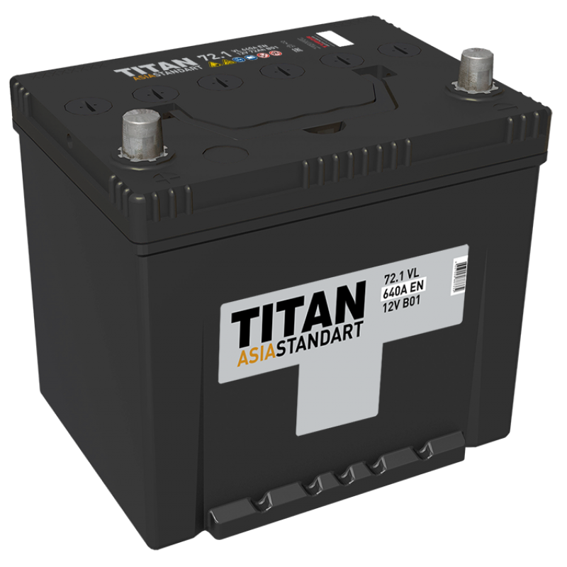 Автомобильный аккумулятор TITAN ASIA STANDART 6СТ-72.1 VL B01