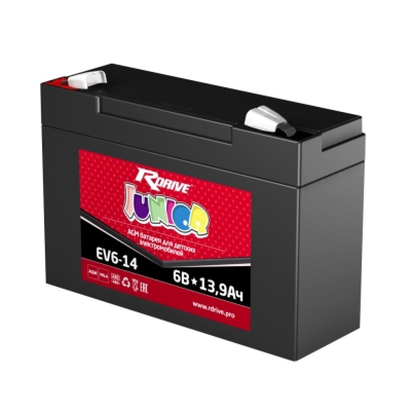 Аккумулятор RDRIVE JUNIOR EV6-14 13.9Ач 6В  прямая полярность (1)