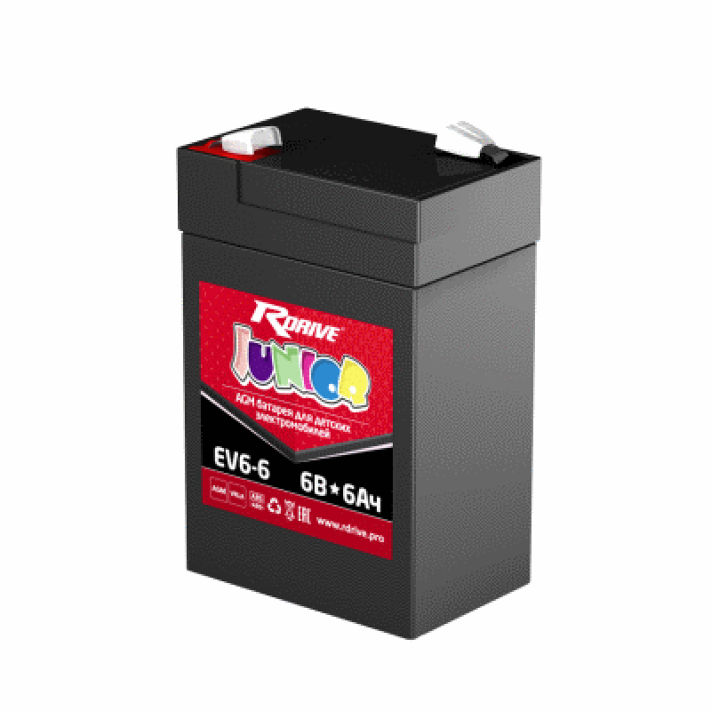 Аккумулятор RDRIVE JUNIOR EV6-6 6Ач 6В  прямая полярность (1)