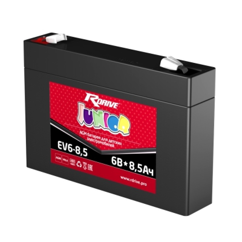 Аккумулятор RDRIVE JUNIOR EV6-8.5 8.5Ач 6В  прямая полярность (1)