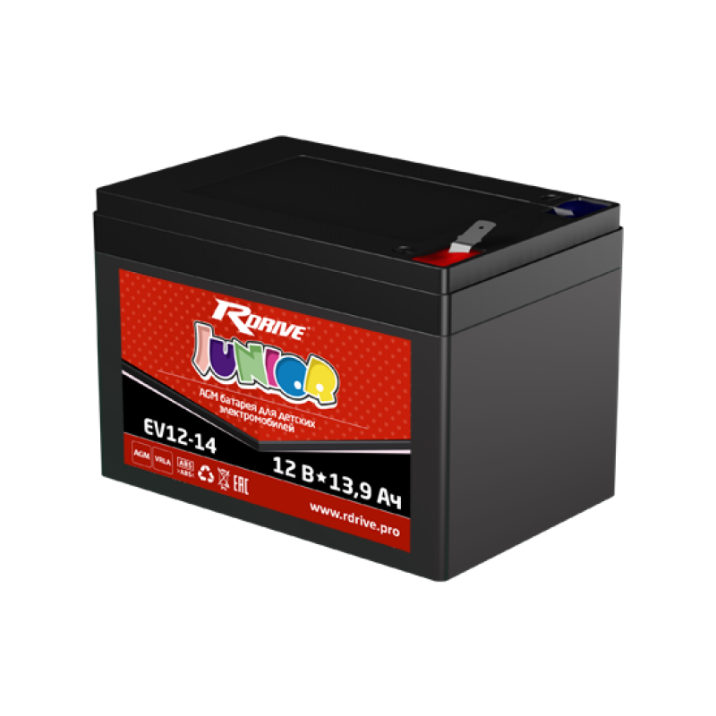 Аккумулятор RDRIVE JUNIOR EV12-14 13.9Ач 12В  обратная полярность (0)