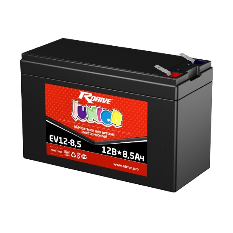 Аккумулятор RDRIVE JUNIOR EV12-8.5 8.5Ач 12В  боковая обратная полярность(4)