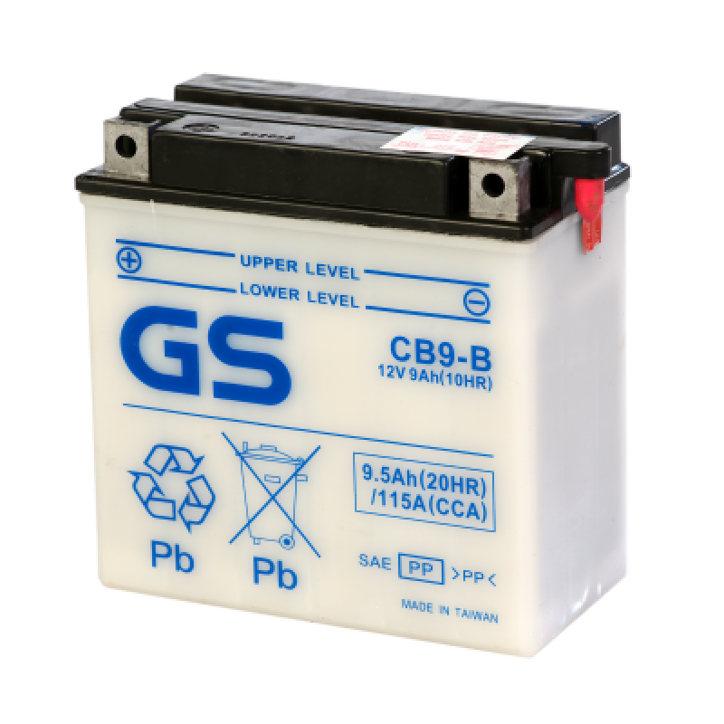 Аккумулятор GS YUASA GS CB9-B 9Ач 12В 115А прямая полярность (1)