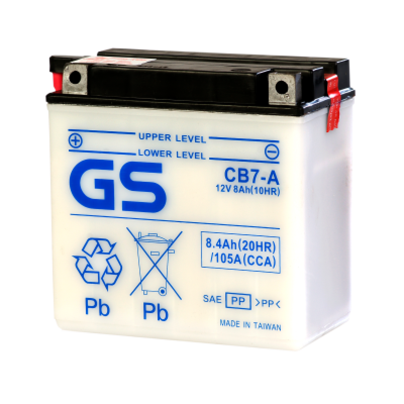 Аккумулятор GS YUASA GS CB7-A 8Ач 12В 105А прямая полярность (1)