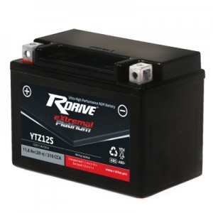 Аккумулятор RDRIVE EXTREMAL PLATINUM YTZ12S 11.6Ач 12В 210А прямая полярность (1)