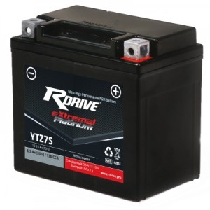 Аккумулятор RDRIVE EXTREMAL PLATINUM YTZ7S 6.3Ач 12В 130А обратная полярность (0)