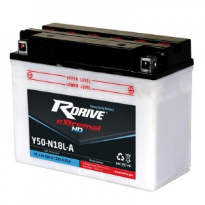 Аккумулятор RDRIVE EXTREMAL HD Y50-N18L-A 21.9Ач 12В 235А обратная полярность (0)