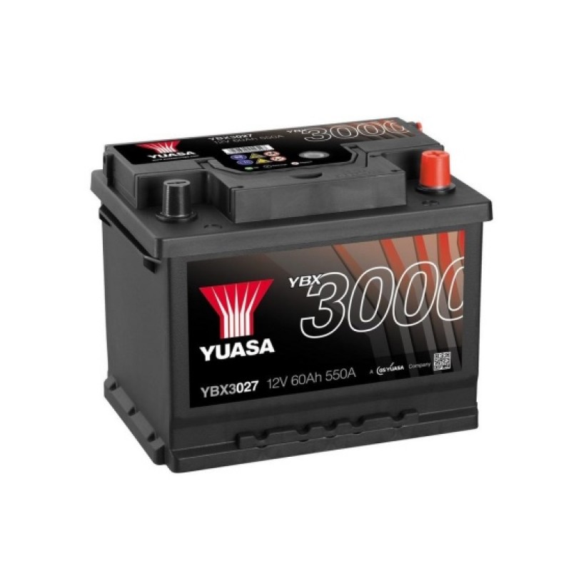 Аккумулятор GS YUASA YUASA YBX3027 60Ач 12В 550А обратная полярность (0)