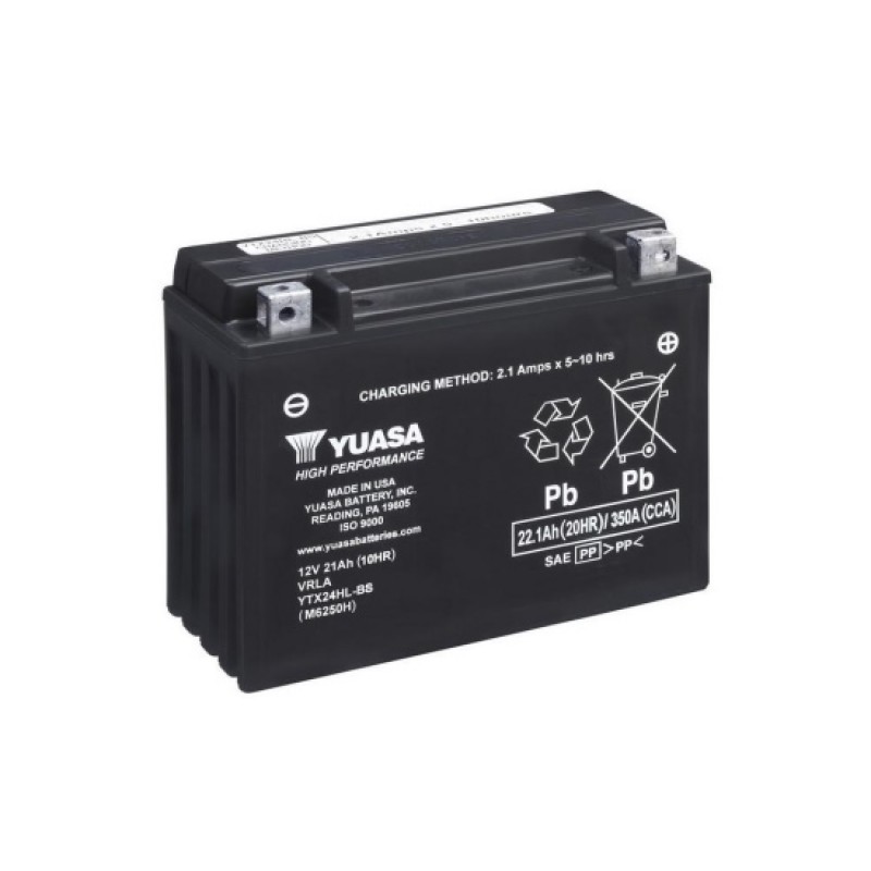 Аккумулятор GS YUASA YUASA YTX24HL-BS 21Ач 12В 350А прямая полярность (1)