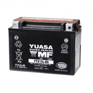 Аккумулятор GS YUASA YUASA YTX15L-BS 13Ач 12В 230А прямая полярность (1)