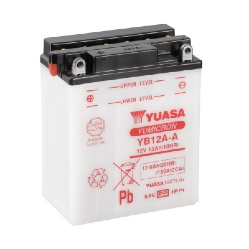 Аккумулятор GS YUASA YUASA YB12A-A 12Ач 12В 150А обратная полярность (0)