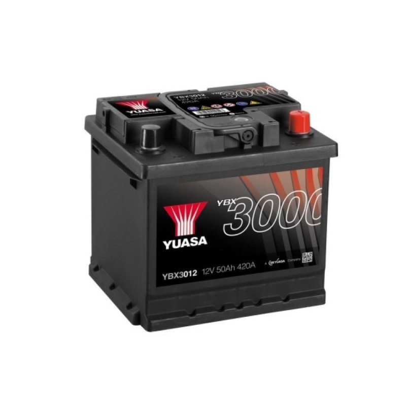 Аккумулятор GS YUASA YUASA YBX3012 50Ач 12В 420А прямая полярность (1)
