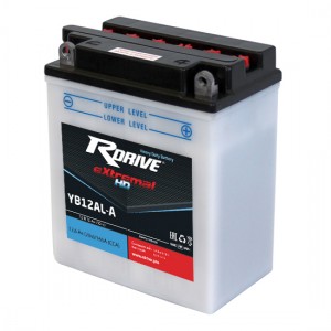 Аккумулятор RDRIVE EXTREMAL HD YB12AL-A 12.6Ач 12В 165А обратная полярность (0)