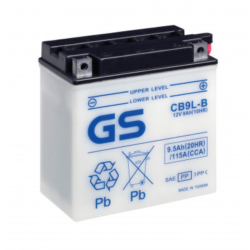 Аккумулятор GS YUASA GS CB9L-B 9Ач 12В 115А прямая полярность (1)