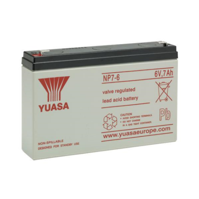 Аккумулятор GS YUASA YUASA NP7-6 7Ач 6В  обратная полярность (0)