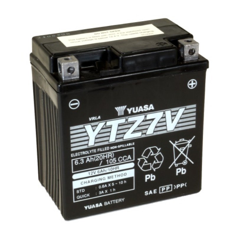 Аккумулятор GS YUASA YUASA YTZ7V 6.3Ач 12В 105А прямая полярность (1)