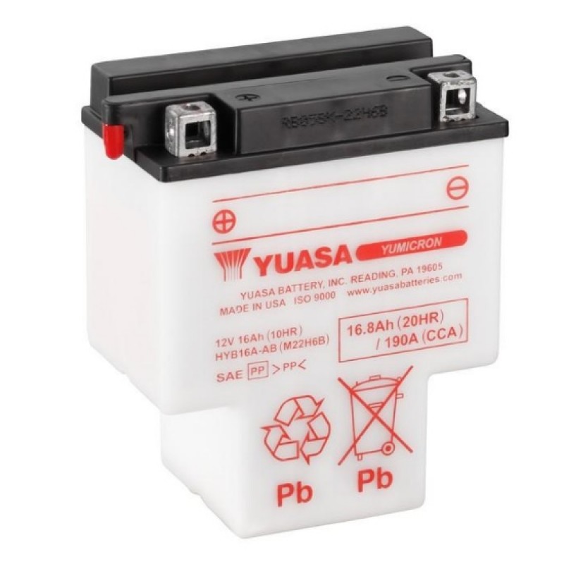 Аккумулятор GS YUASA YUASA HYB16A-AB 16.8Ач 12В 190А обратная полярность (0)