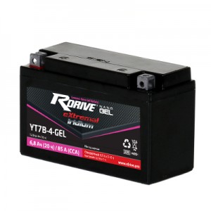 Аккумулятор RDRIVE EXTREMAL IRIDIUM YT7B-4-GEL 6.5Ач 12В 85А обратная полярность (0)