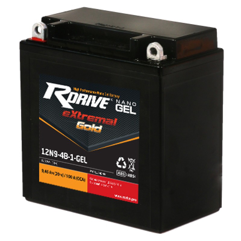 Аккумулятор RDRIVE EXTREMAL GOLD 12N9-4B-1-GEL 9Ач 12В 100А прямая полярность (1)