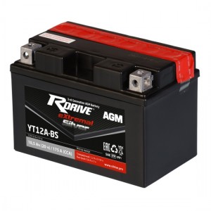 Аккумулятор RDRIVE EXTREMAL SILVER YT12A-BS 10.5Ач 12В  обратная полярность (0)