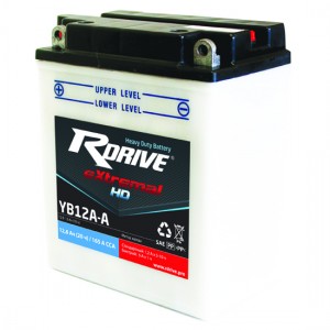 Аккумулятор RDRIVE EXTREMAL HD YB12A-A 12Ач 12В 165А прямая полярность (1)