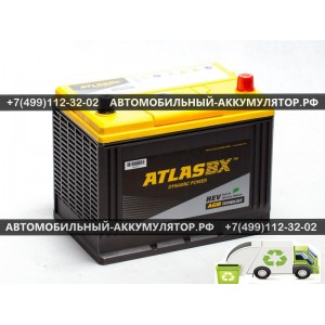 АККУМУЛЯТОР ATLAS  75Ah EN750 о.п.(260х172х220) (S65D26L) AGM AX