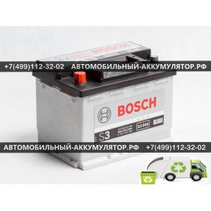 АККУМУЛЯТОР BOSCH 56Ah EN480 п.п.(242х175х190) (S3 006)