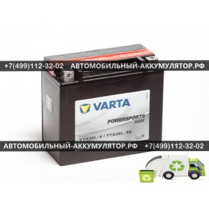 АККУМУЛЯТОР МОТО VARTA 18Ah EN250 п.п.(177х88х156) Funstart AGM (YTX20L-4/YTX20L-BS) (Y4)