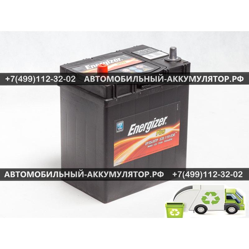 АККУМУЛЯТОР ENERGIZER PLUS  35Ah EN300 п.п.(187х127х227) (EP35JXTP) J