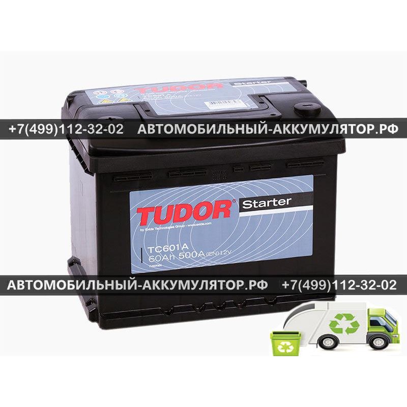 АККУМУЛЯТОР TUDOR Starter  60Ah EN500 п.п.(242x175x190) (TC601A)