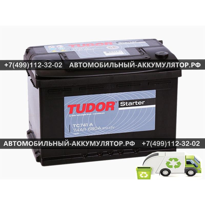 АККУМУЛЯТОР TUDOR Starter  74Ah EN680 п.п.(278x175x190) (TC741)