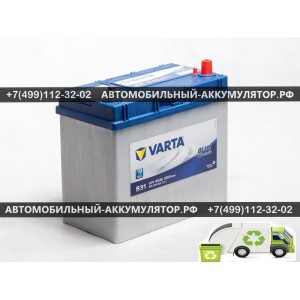 АККУМУЛЯТОР VARTA Blue Dynamic 45Ah EN330 о.п.(238х129х227) - 545155033