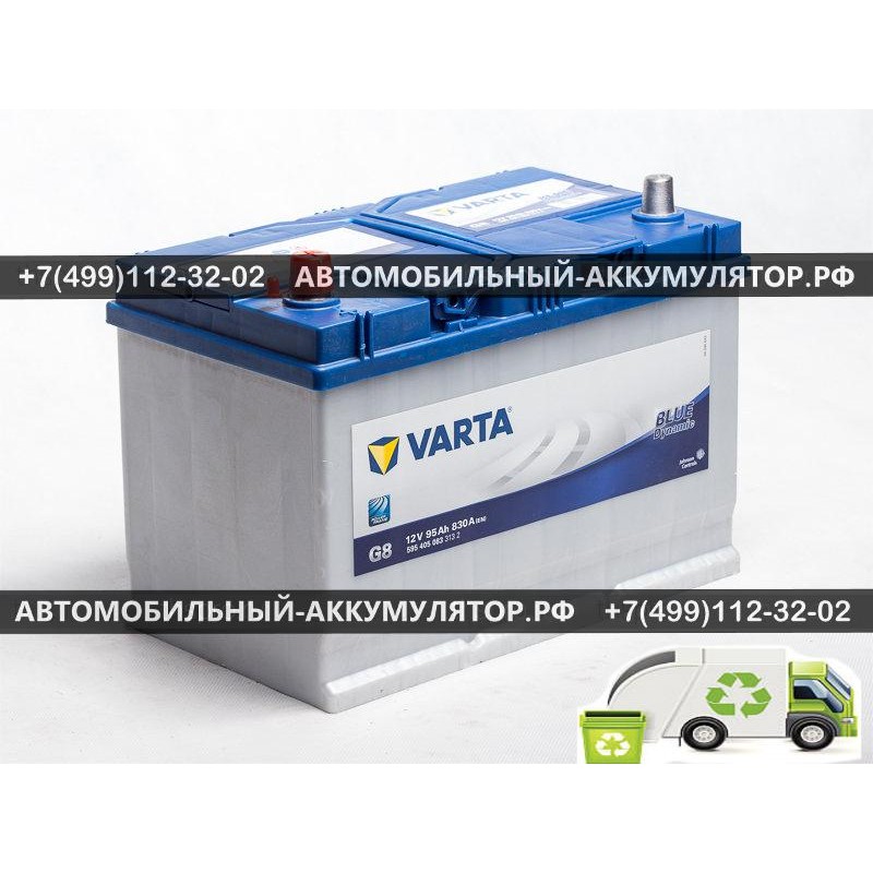 АККУМУЛЯТОР VARTA Blue Dynamic 95Ah EN830 п.п.(306х173х225) - 595405083