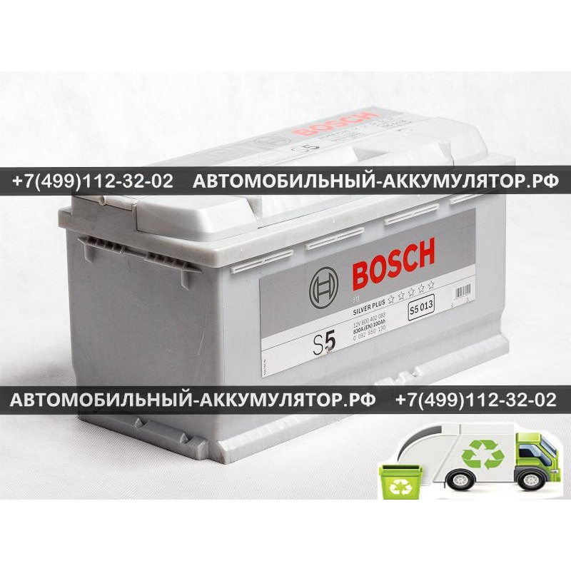 АККУМУЛЯТОР BOSCH 100Ah EN830 о.п.(353х175х190) (S5 013)