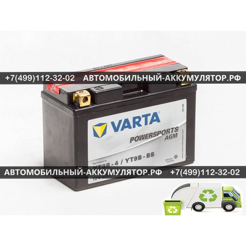 АККУМУЛЯТОР МОТО VARTA  8Ah EN115 п.п.(149х70х105) Funstart AGM (YT9B-4/YT9B-BS) (Y11)