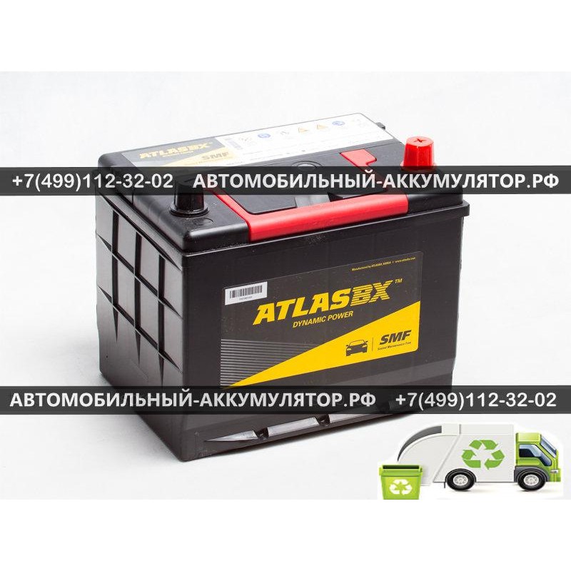 АККУМУЛЯТОР ATLAS  85Ah EN500 о.п.(230х172х220) (MF85-500) (борт)