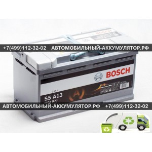 АККУМУЛЯТОР BOSCH  95Ah EN850 о.п.(353х175х190) (S5A13) AGM